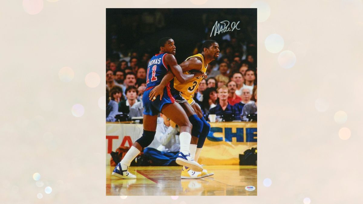 Authentic Magic Johnson vs. Isiah Thomas Signed Photo: NBA Legends Clash on Fanatics