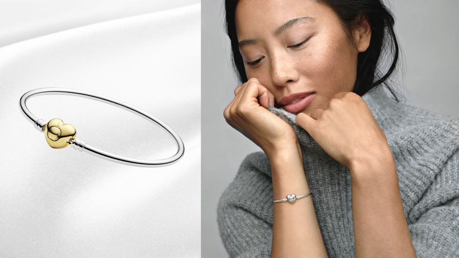 Pandora Moments Heart Clasp Bangle: A Sterling Silver Canvas for Your Personal Story
