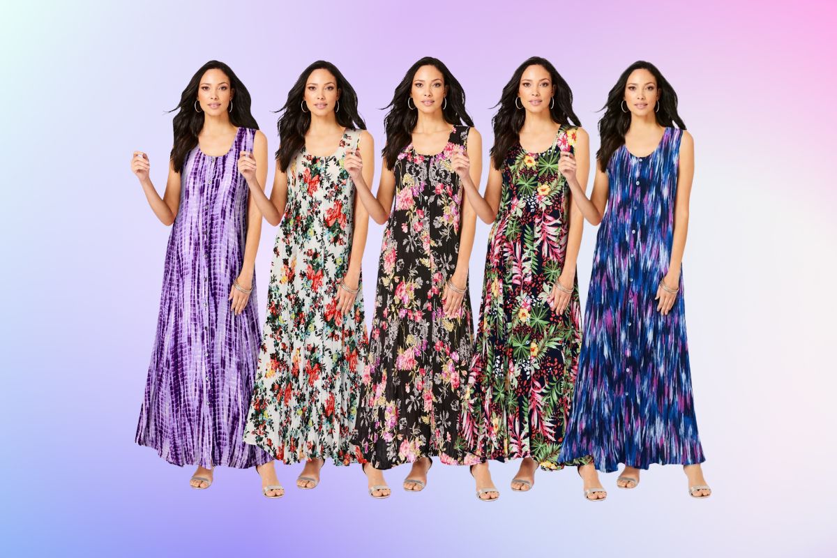 Roaman’s Button-front Crinkle Dress: A Plus-Size Fashion Game-Changer