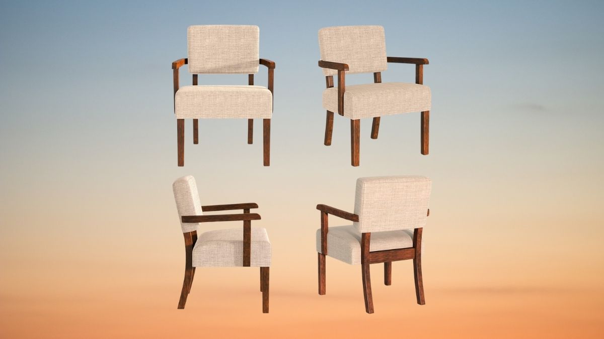 FAGAGA Accent Chair Set of 2 with Table, Living Room Chairs with Soft Seat and Armrests