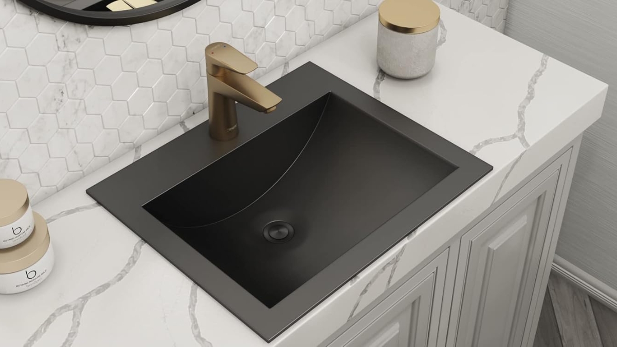 Ruvati Black Drop-In Bathroom Sink Review: Gunmetal Finish That Actually Stays Clean