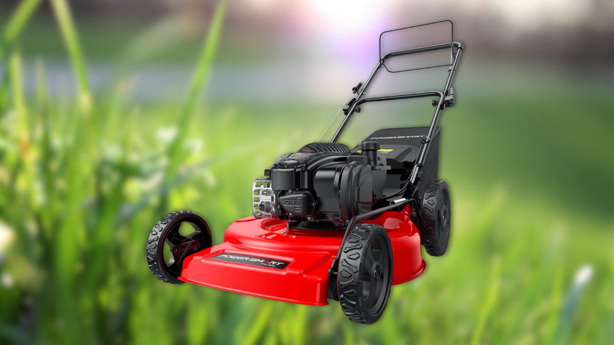 This PowerSmart 22-Inch Gas Lawn Mower Has Rear-Wheel Drive for Better Control