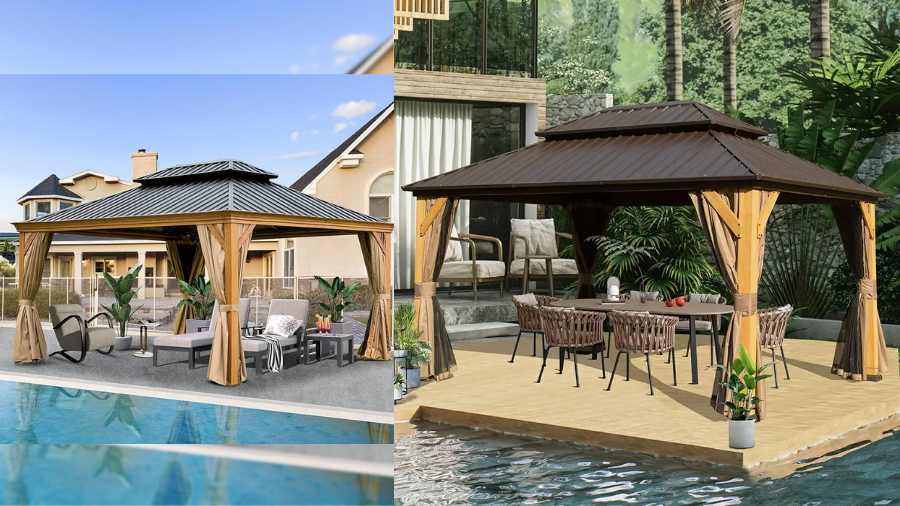 Domi 12x16FT Outdoor Hardtop Gazebo