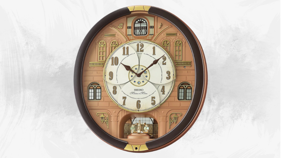 Seiko Melodies in Motion Wall Clock: Enchanting Timekeeping with Music & Light