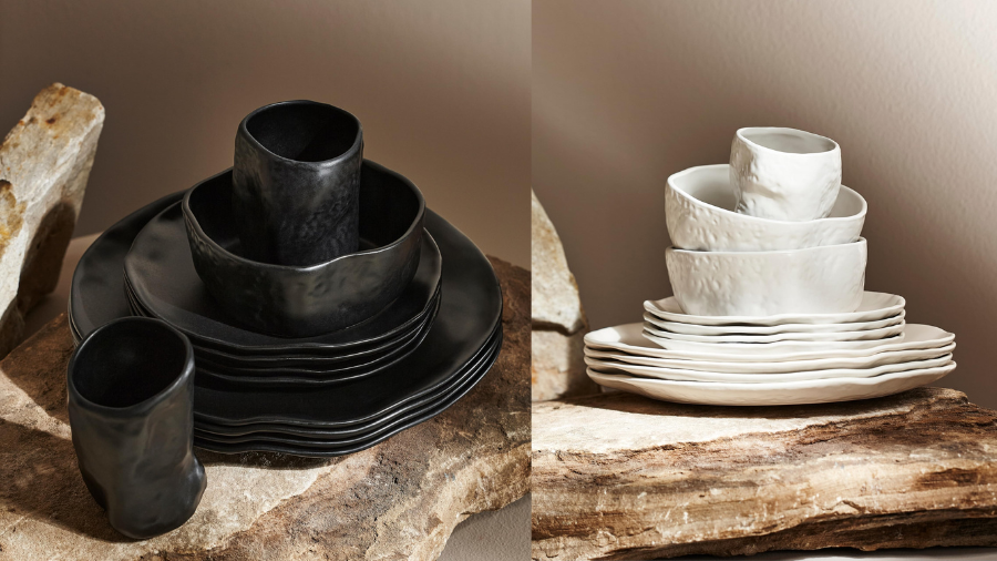 Stone by Mercer Project Atik Modern Stoneware 32-Piece Dinnerware Set