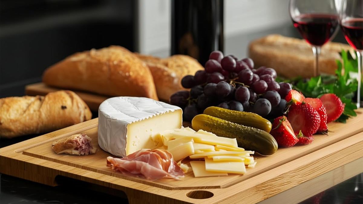 Kitsure Bamboo Cutting Board - Multi-Sizes Wooden Cutting Boards for Kitchen