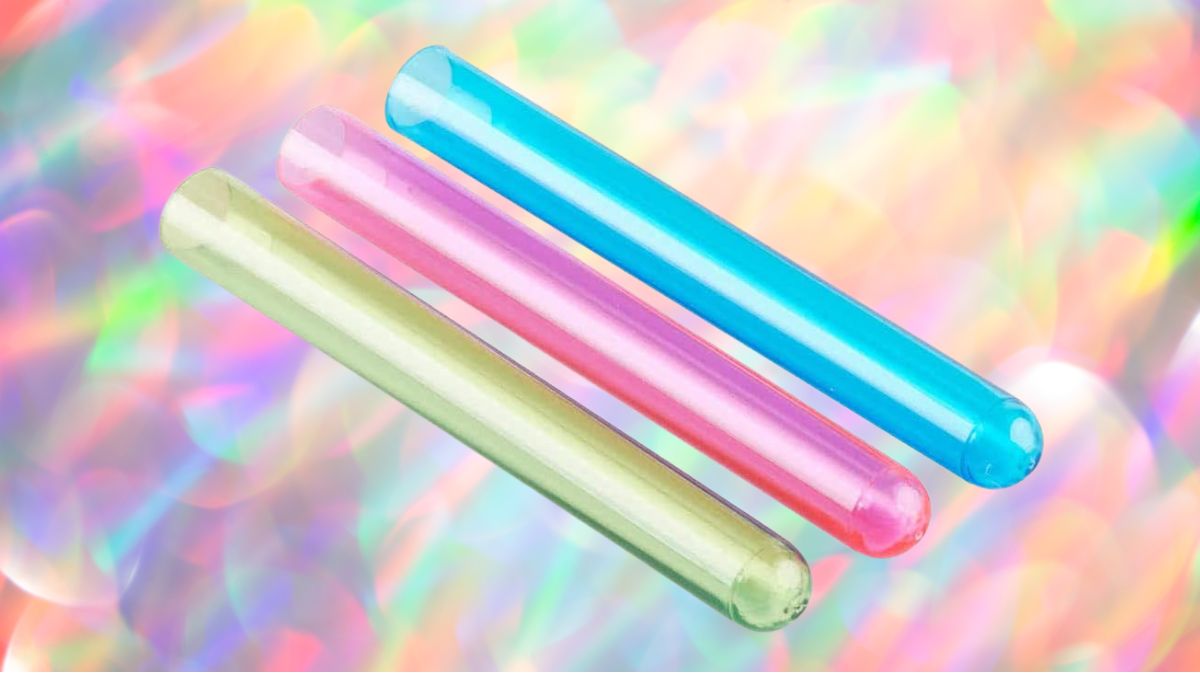 BWS 5 5/8" Assorted Neon Colors Blue Green Pink Plastic Test Tube Party Shot Glass