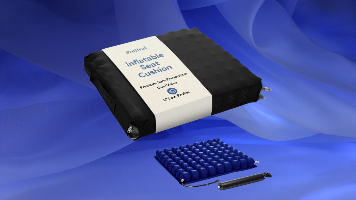 ProHeal Inflatable Wheelchair Air Cushion 16 x 16 - for Pressure Sore Treatment and Prevention - 2" Deep Immersion Pressure Redistribution