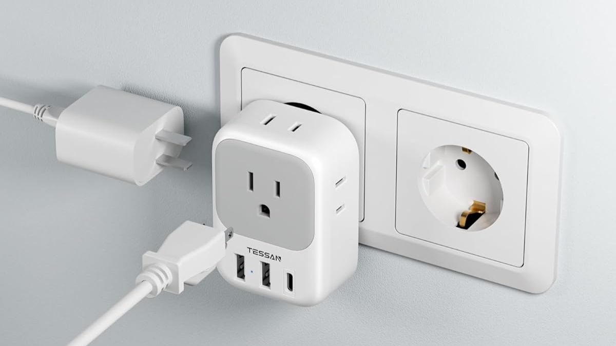 2 Pack European Plug Adapter USB C