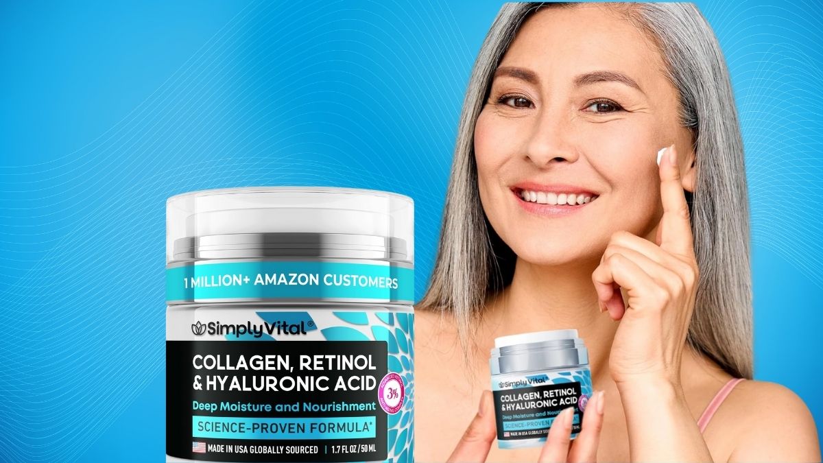 SimplyVital Collagen, Retinol & Hyaluronic Acid Cream: Advanced Anti-Aging Solution
