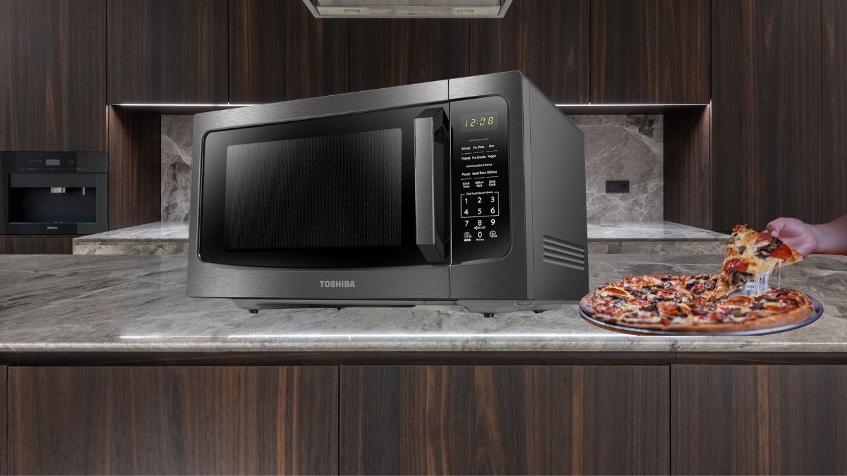Toshiba ML-EM45P(BS) Countertop Microwave: Power Meets Intelligence in Black Stainless Steel