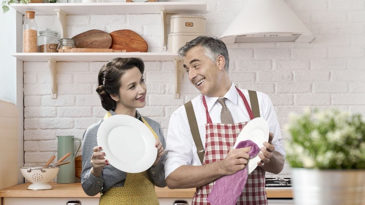 OstWony 12PCS Kitchen Towels Dish Towels, Multipurpose Reusable Dish Cloths, Double-Sided Microfiber Cleaning Rags for Furniture, Car, Tea, Bowl, 10x 6 inch