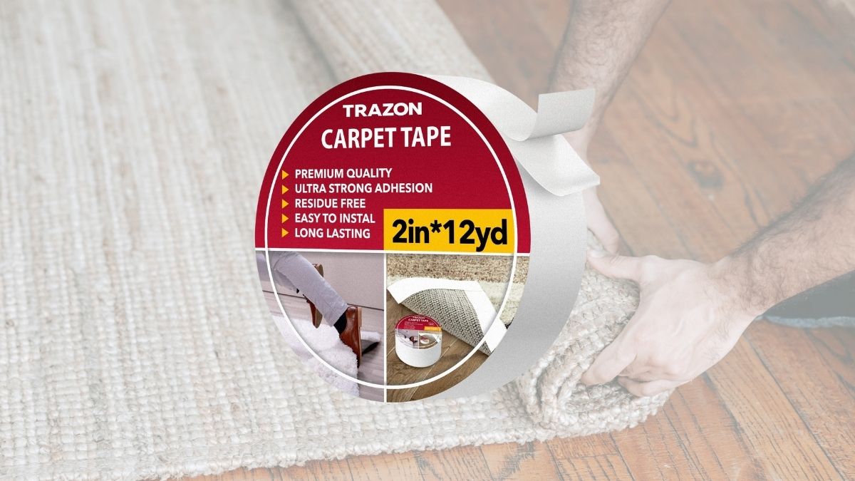 Carpet Tape Double Sided - Rug Tape Grippers for Hardwood Floors and Area Rugs
