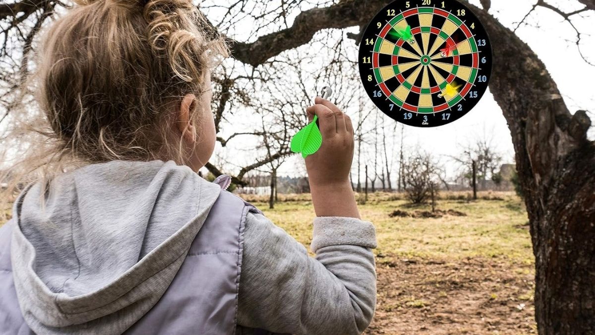 Magnetic Dart Board: Perfect Indoor & Outdoor Game for Kids Ages 5-12