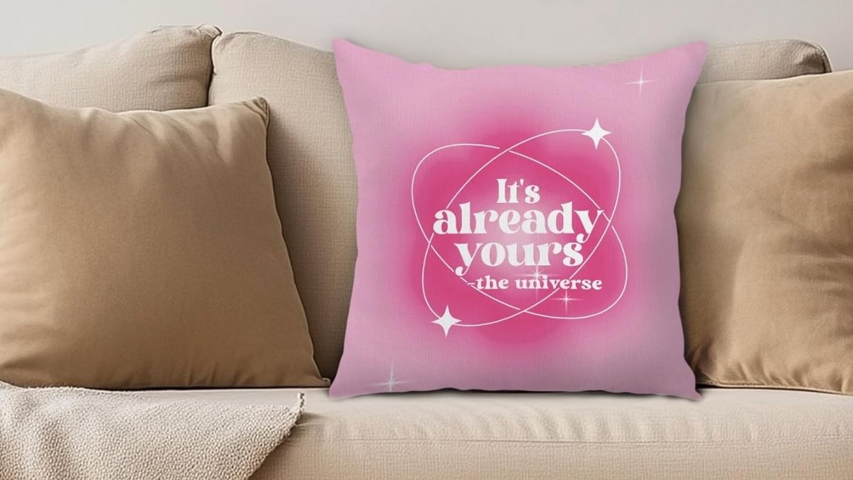 Elevate Your Space with Pink Aura Throw Pillow Covers: Perfect Inspirational Home Accent