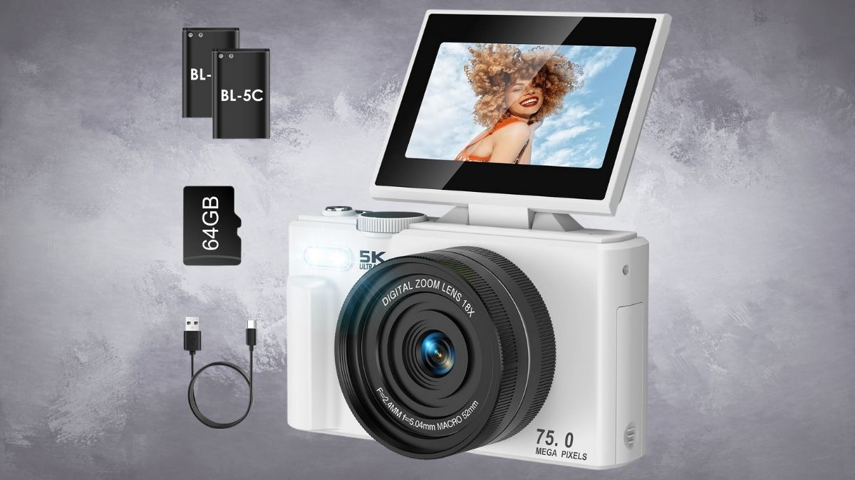 Unleashing the 5K Digital Camera: 75MP WiFi Vlogging Camera for YouTube Creators and Photography Beginners