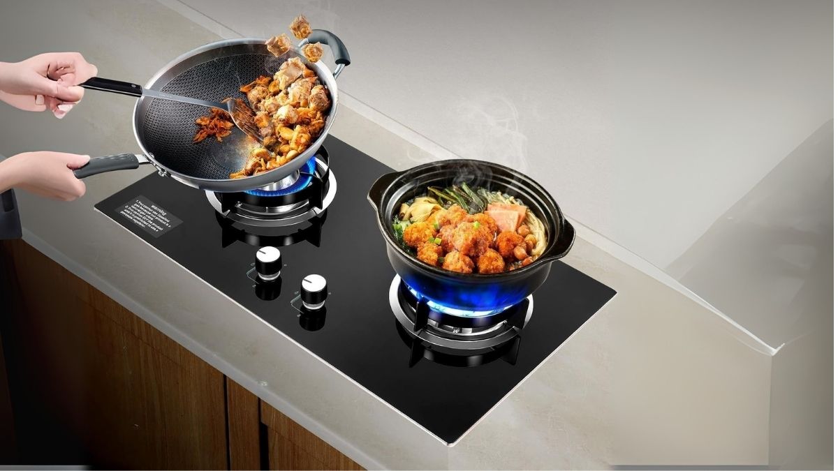 Sleek 2-Burner Gas Cooktop with Tempered Glass: Space-Saving Solution for 2025