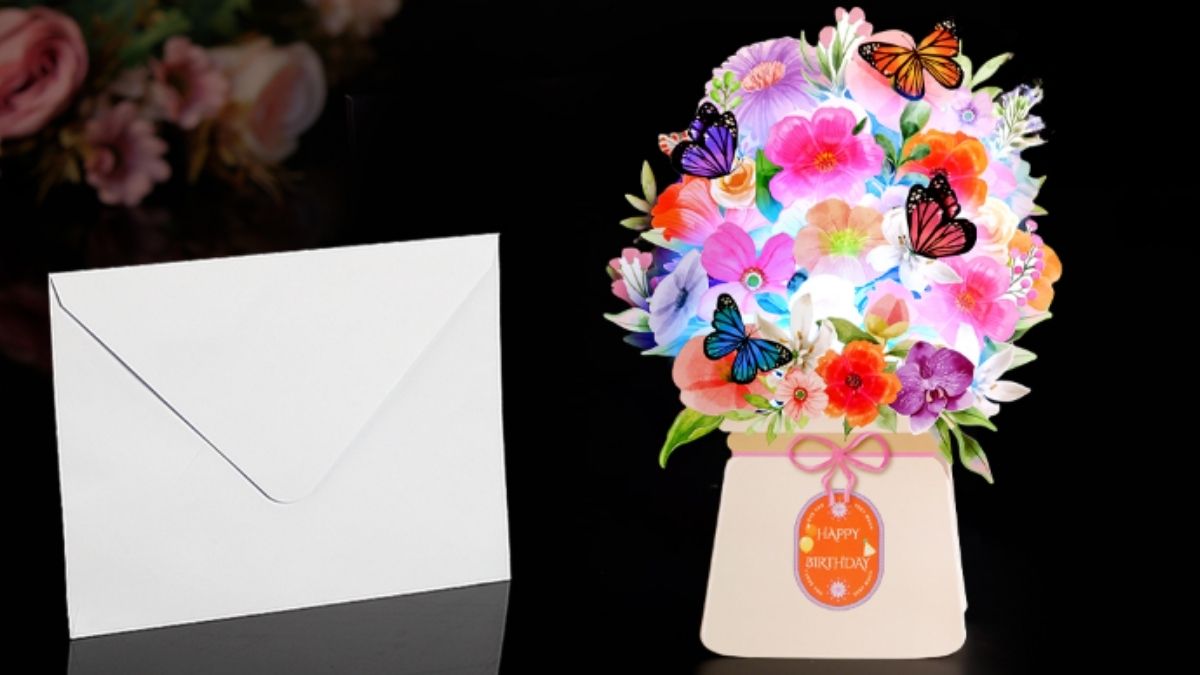 Yinqing 3D Pop-Up Birthday Card: Illuminate Special Moments with Light, Music & Butterflies