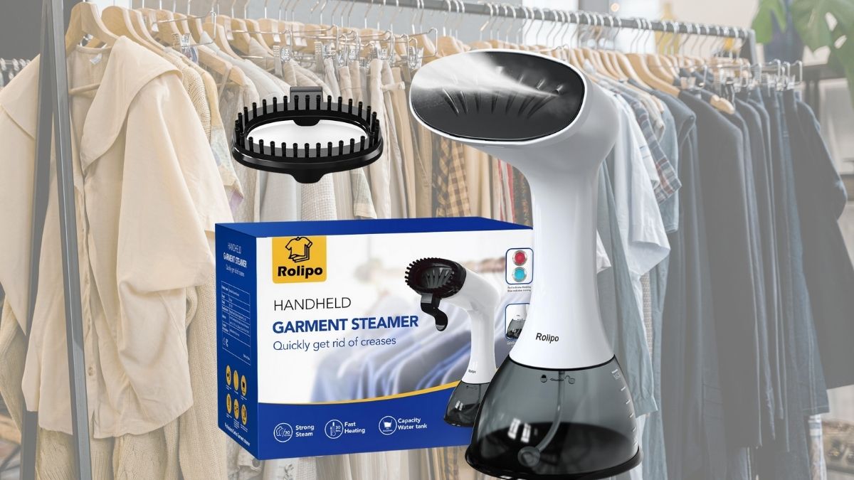 Rolipo 1350W Clothes Steamer: Fast, Powerful & Travel-Friendly Wrinkle Solution