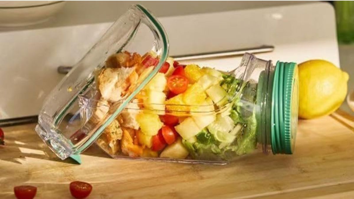Salad Pod Mason Jar Side Open: The Ultimate Portable Meal Prep Solution for Fresh Lunches