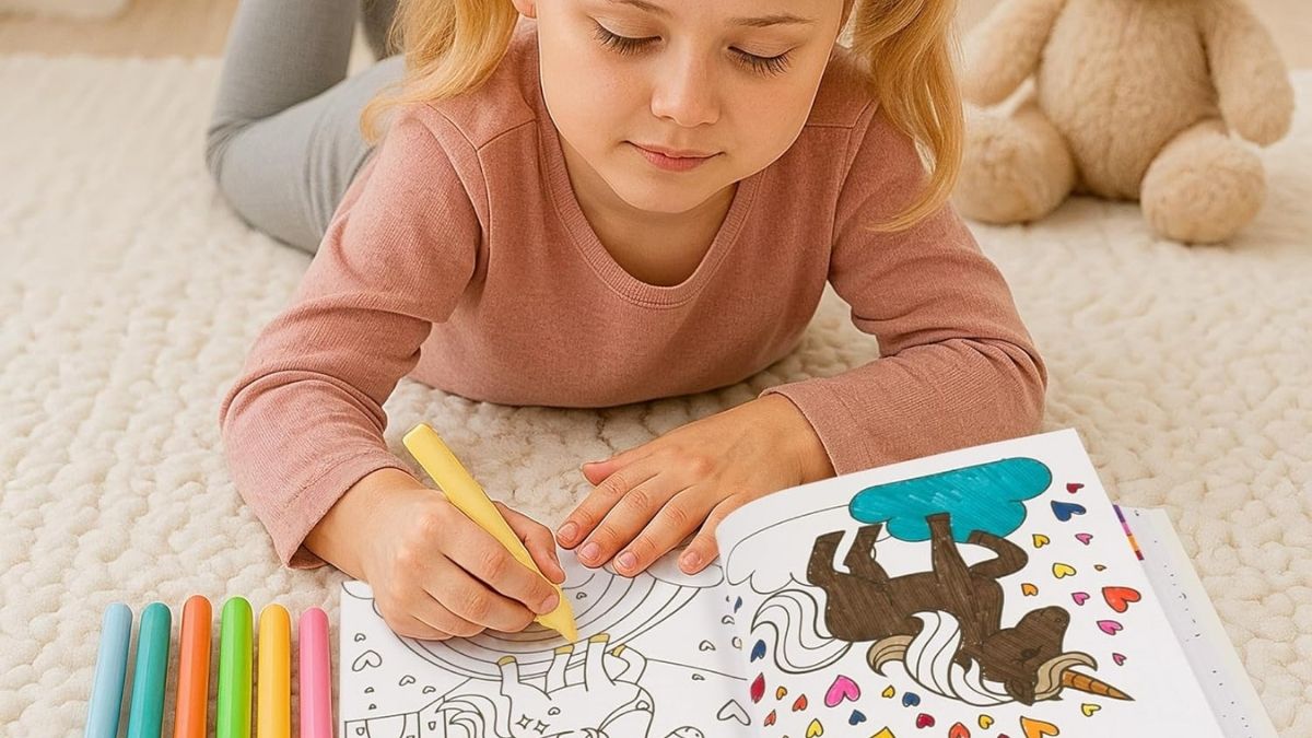 Magical Worlds Await: Fun Coloring Books for Kids Set of 3 – Cute Princess, Unicorn & Mermaid Coloring Book for Girls