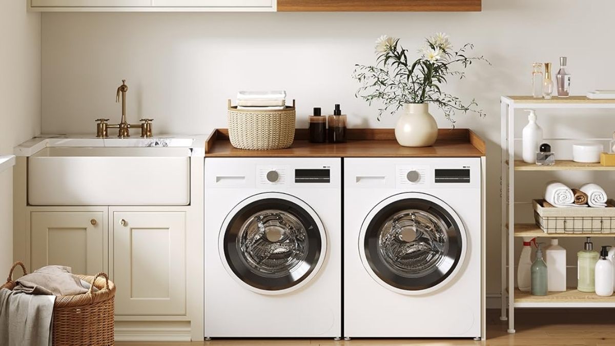ChooChoo Walnut Washer Dryer Countertop: Transform Your Laundry Space