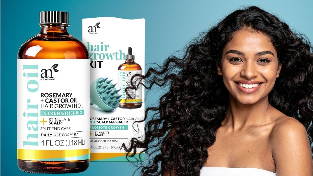 Revitalize Your Hair: Complete ArtNaturals Organic Rosemary & Castor Hair Growth Oil + Scalp Massager Set
