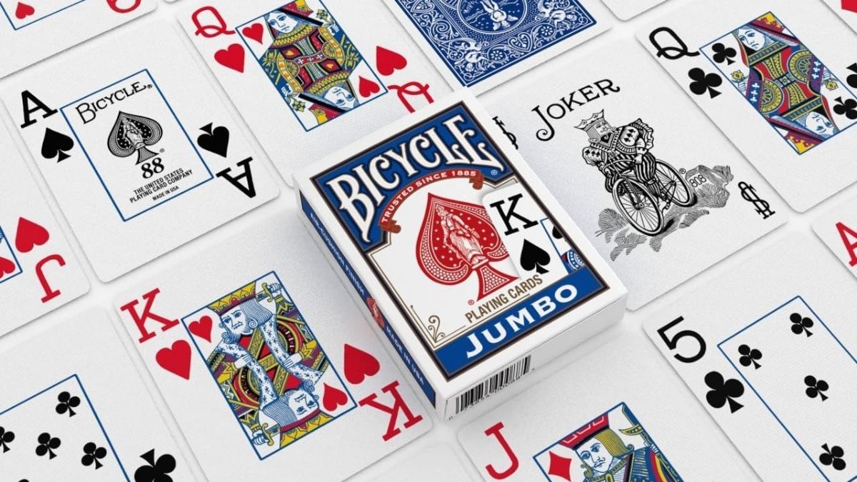 Bicycle Jumbo Index Playing Cards (2 Pack): Clearer Cards for Better Game Nights