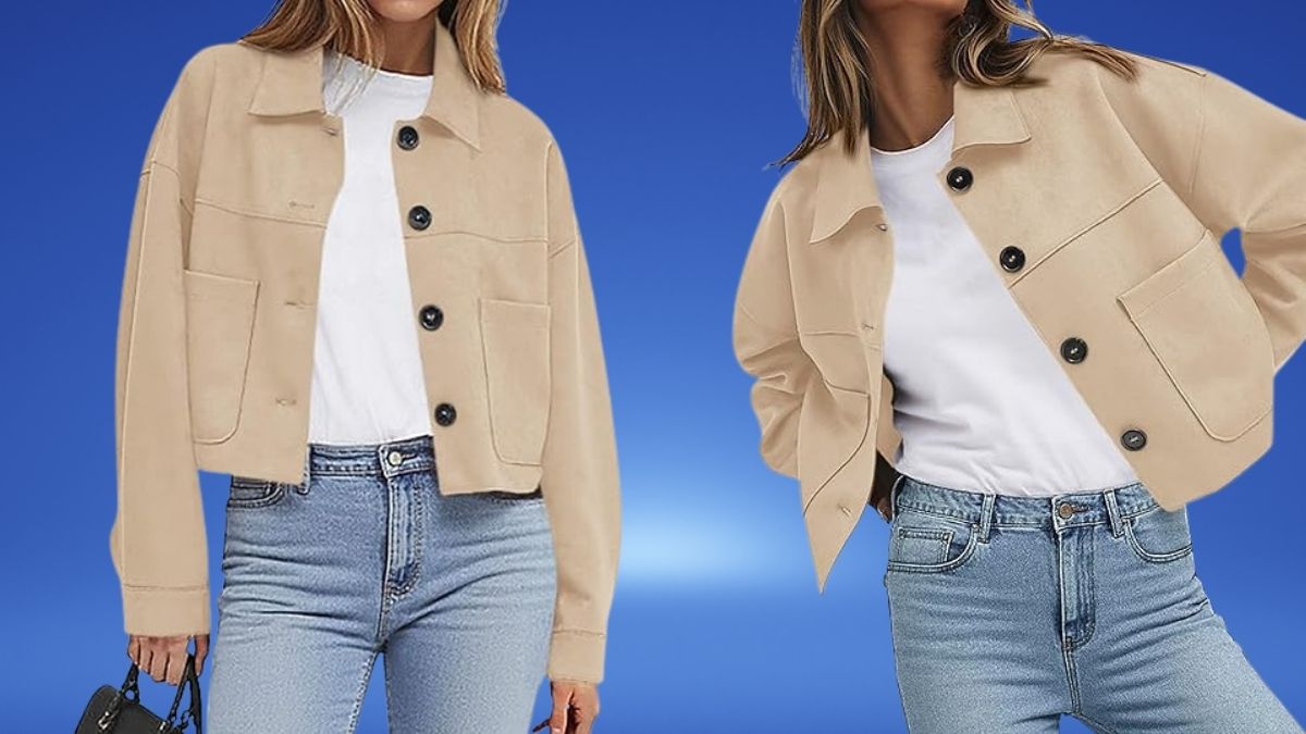 PRETTYGARDEN Faux Suede Cropped Jacket: Everyday Elegance Without the Designer Price
