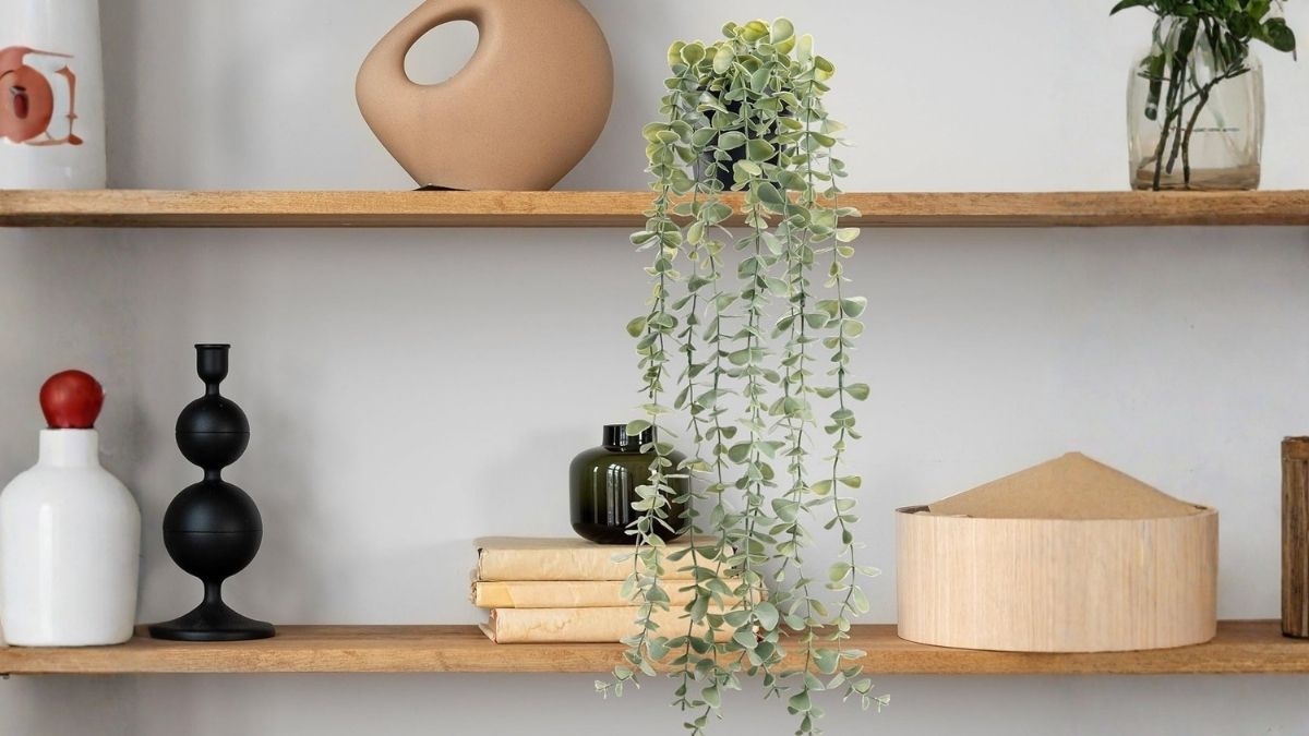 Der Rose Faux Eucalyptus Plant in Grey: A Compact Greenery Accent for Effortless Style