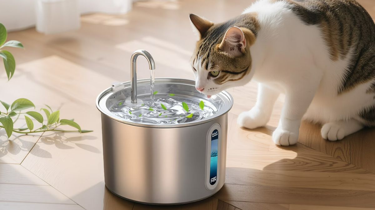 Oneisall PWF-001 Stainless Steel Cat Water Fountain