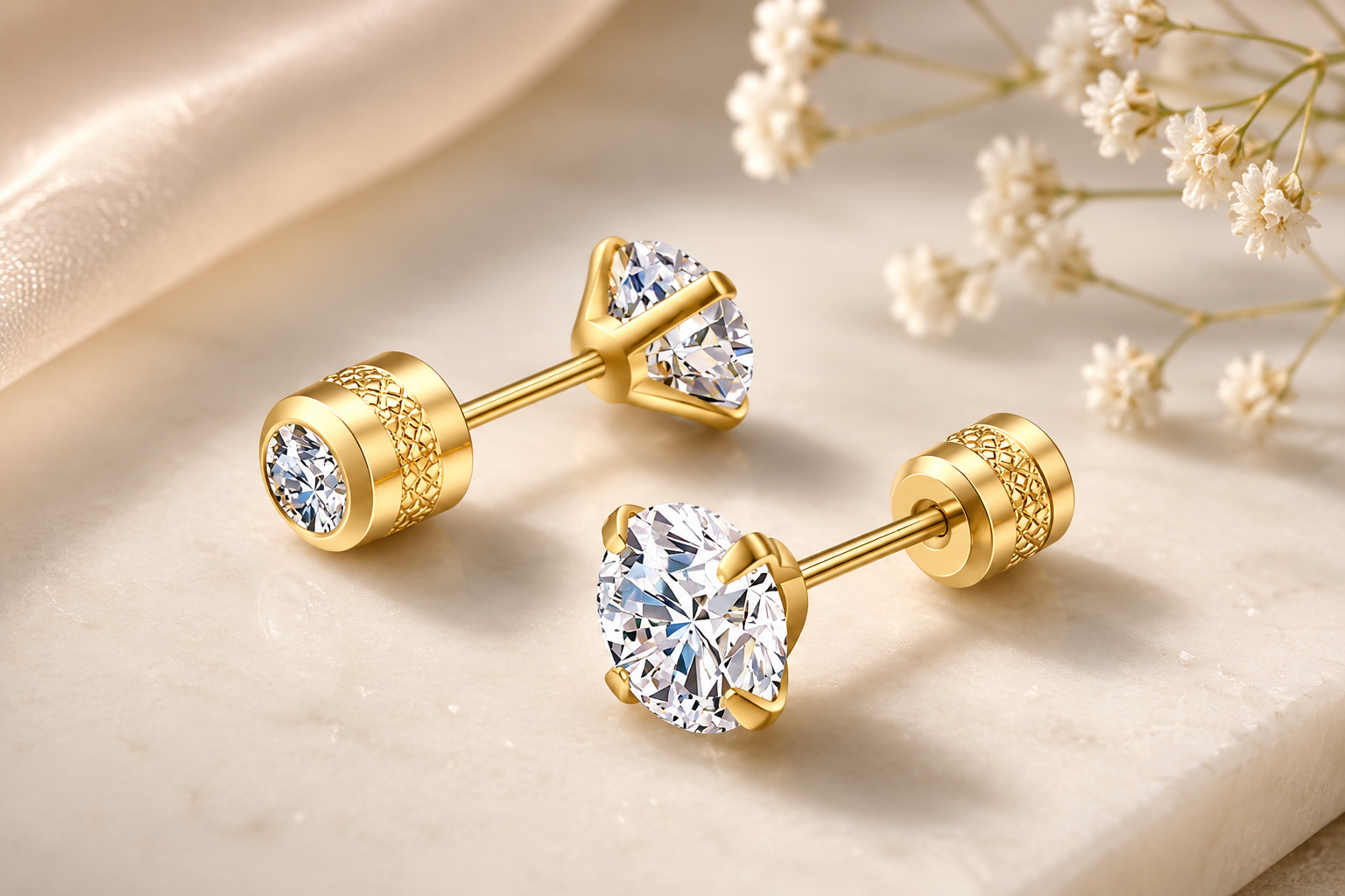 4mm White Flower Studs Give You Elegant Everyday Style Without Extra Effort